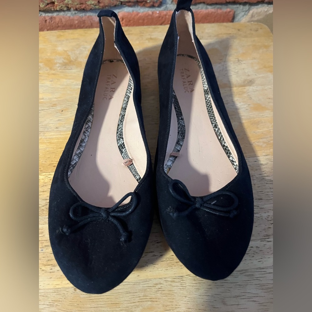 Zara Women's Elegant Blue navy Bow Flats